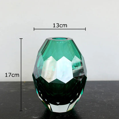 DecorBites™ Amber Glass Vase for Desk Decoration and Floral Arrangement