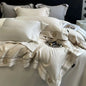 Decobites Luxury Embroidered Jacquard Bedding Set - Soft, Silky, Breathable Cotton Duvet Cover Set