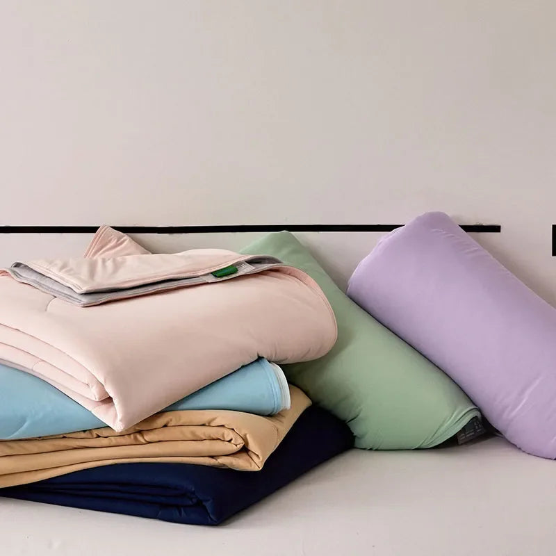 DecorBites™ Green Summer Cooling Comforter for Single Beds