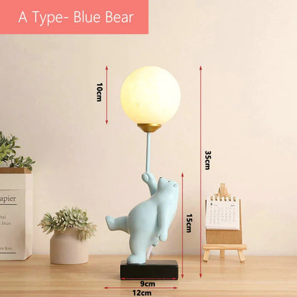 مصباح قمري على شكل دب من DecorBites™ مزود بمصباح G9 لغرفة نوم الأطفال