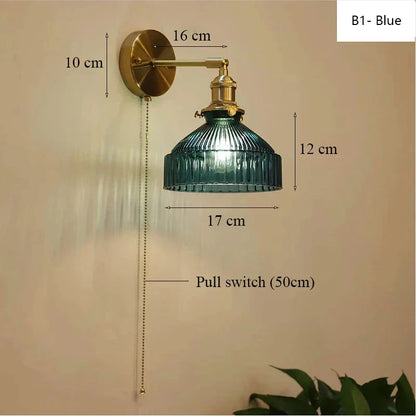 DecorBites™ Glass Shade LED Wall Lamp for Luxury Living Room Decor
