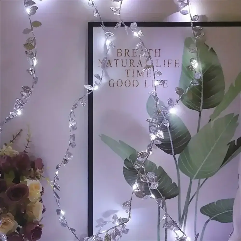 Decorbites™ Luces de Hadas de Hojas de Plata Dorada para Eventos