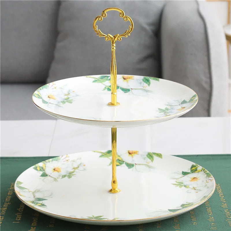 Green Floral Ceramic Set