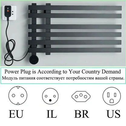 DecorBites™ Digital Touch Bathroom Towel Warmer Rack - Smart Home Aluminum Dryer