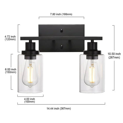 DecorBites™ Glass Wall Lamp: Nordic Industrial LED Sconce for Living Bedroom, Kitchen, Dining - Modern Indoor Lighting