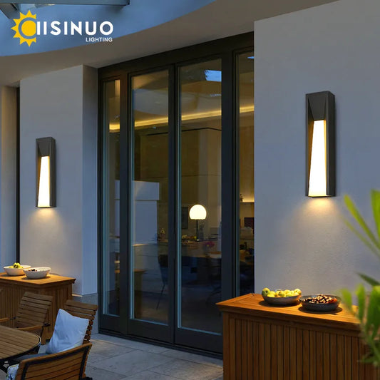 DecorBites™ LED Black Outdoor Wall Lamp for Patio Entryway and Garden Lighting