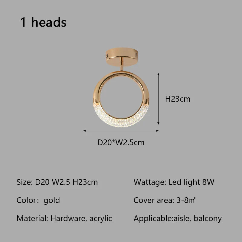 DecorBites™ Circle Ring LED Ceiling Light - Modern Minimalist Luxury Acrylic Bedroom Lighting Fixtures