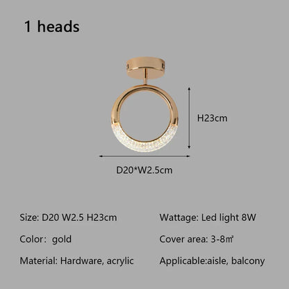 DecorBites™ Circle Ring LED Ceiling Light - Modern Minimalist Luxury Acrylic Bedroom Lighting Fixtures