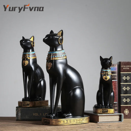 DecorBites™ Bastet Cat Goddess Statue Figurine for Home Office Decoration Gift