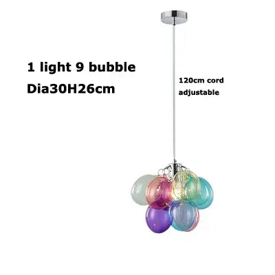 DecorBites™ Glass Bubble Chandelier Pendant Light for Living Room & Bedroom