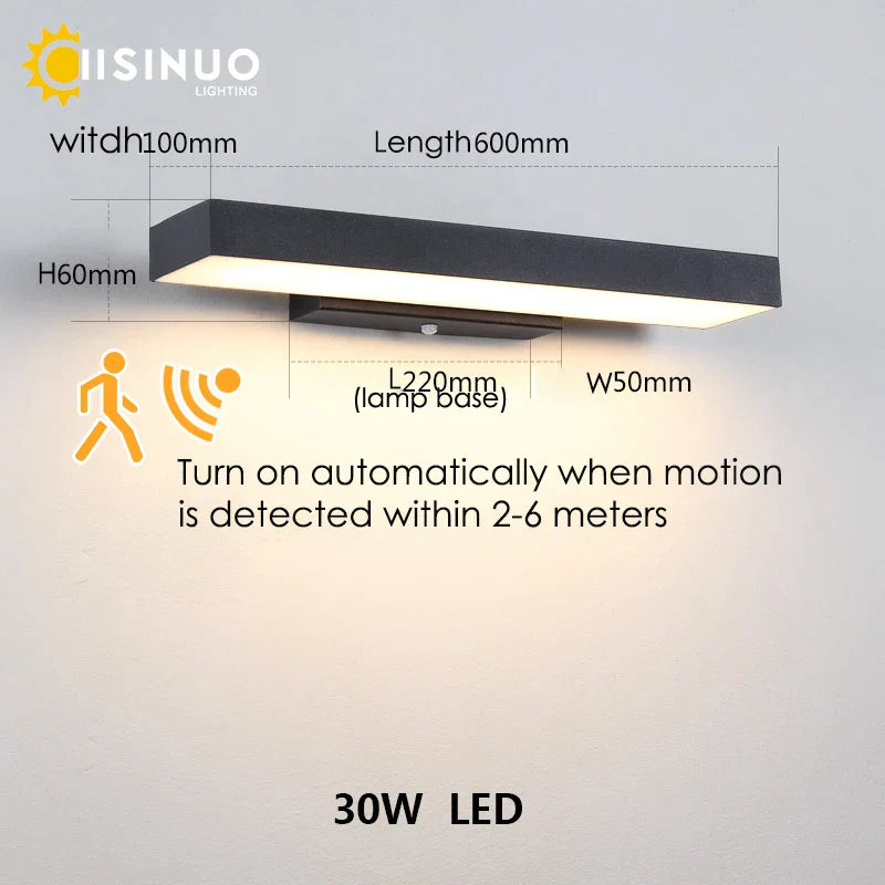 DecorBites™ Dusk Dawn Motion Sensor Outdoor Wall Light Modern Sconces for House Garage Balcony