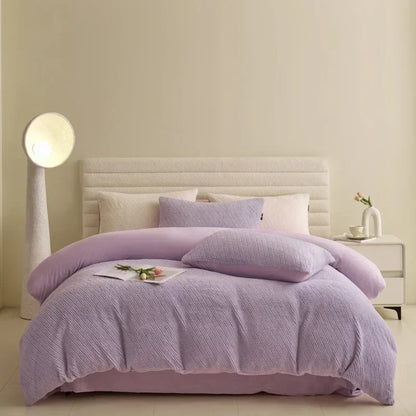 DecorBites™ 2024 Winter Fleece Bedding Set King Queen Twin Double Duvet Cover Kit