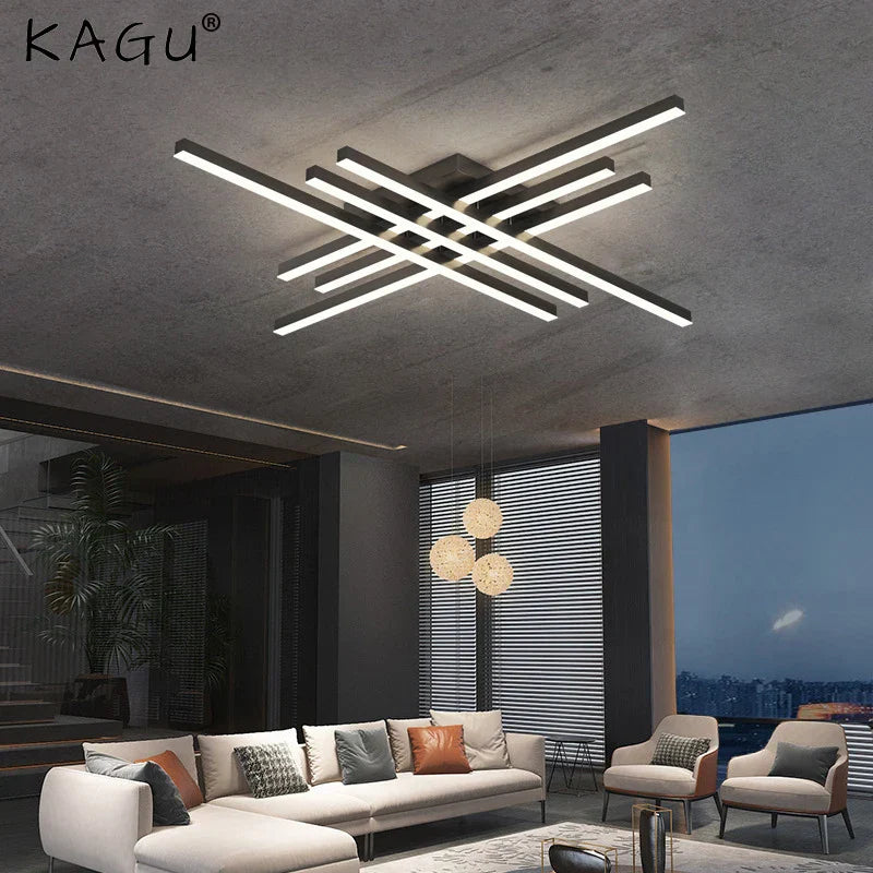 Gold Black Aluminum Chandelier