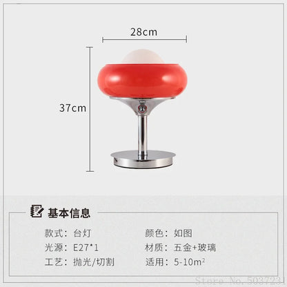 DecorBites™ Glass Egg Tart Desk Lamp for Living Room Bedroom Office
