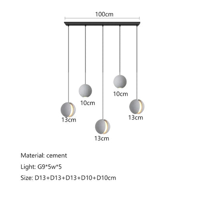 DecorBites™ Cement Planet Chandelier Hanging Lamp for Dining Room & Bedroom