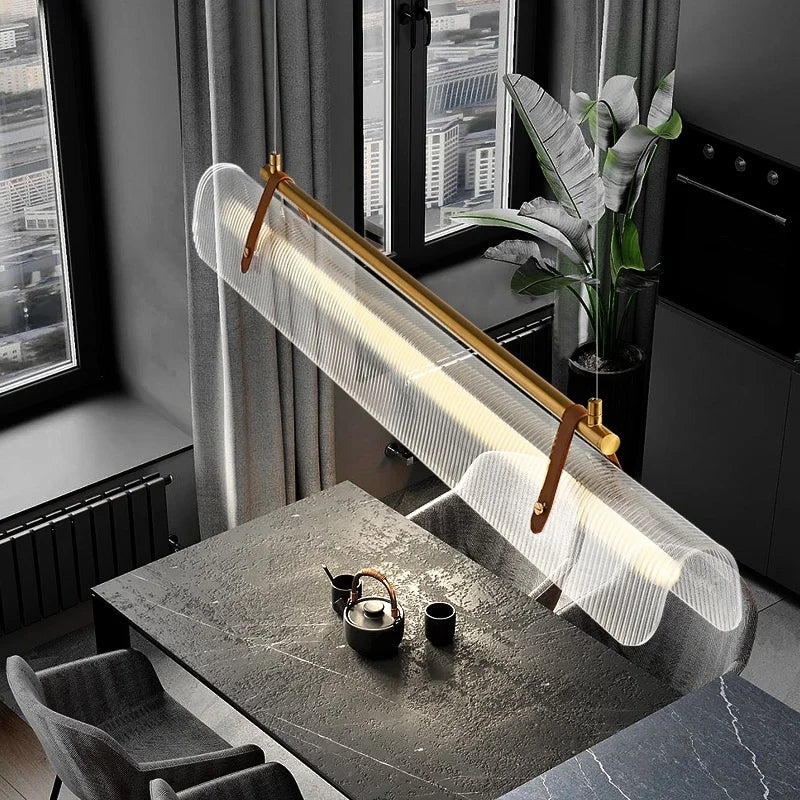 Nordic Minimalist Acrylic Strip Pendant Light