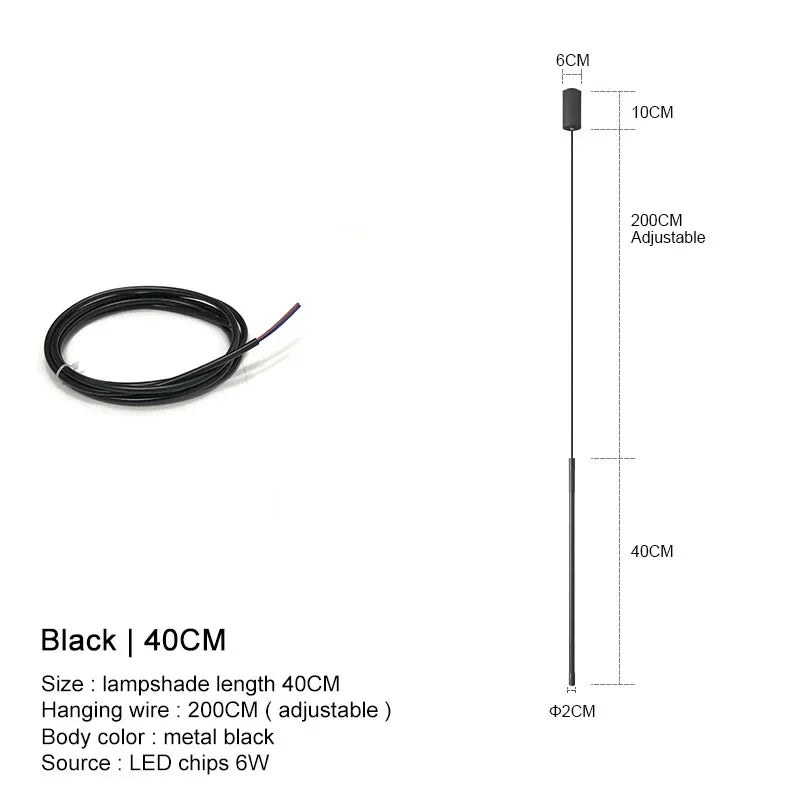 DecorBites™ Black LED Chandelier Pendant Lights for Dining Room and Bedroom