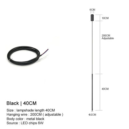 DecorBites™ Black LED Chandelier Pendant Lights for Dining Room and Bedroom