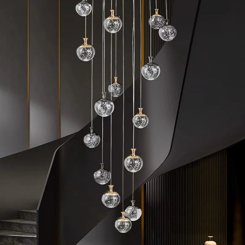 Lámpara colgante de cristal DecorBites™ para escalera, sala de estar o interior