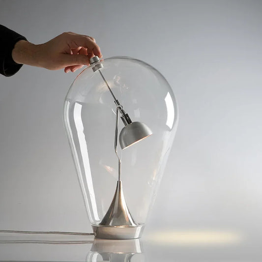 DecorBites™ Glass Desk Lamp: Italian Vintage Dimmable Rotary Table Light