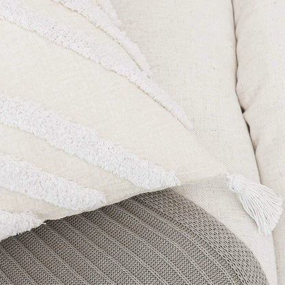 DecorBites™ Bohemian Chenille Pillowcase Geometric Pattern Tufted Tassel Sofa Cushions