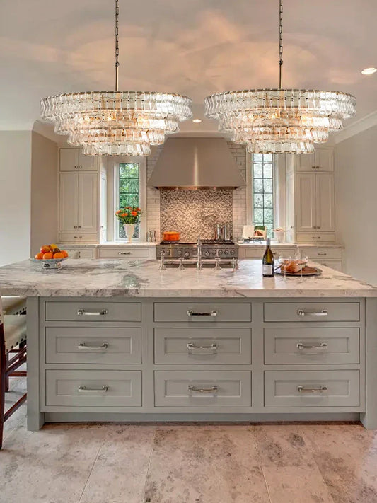 DecorBites™ Brown Glass Chandelier for Dining & Living Room, Classic Vintage Suspension Lamps