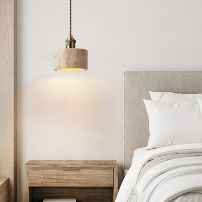 Decorbites™ LED Gelbe Travertin-Stein-Hängeleuchten | Wabi Sabi Vintage Hängelampe