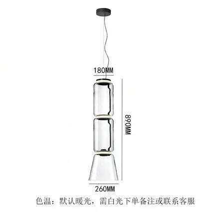 Lámpara colgante LED de cristal DecorBites™: iluminación elegante y moderna para diversos espacios