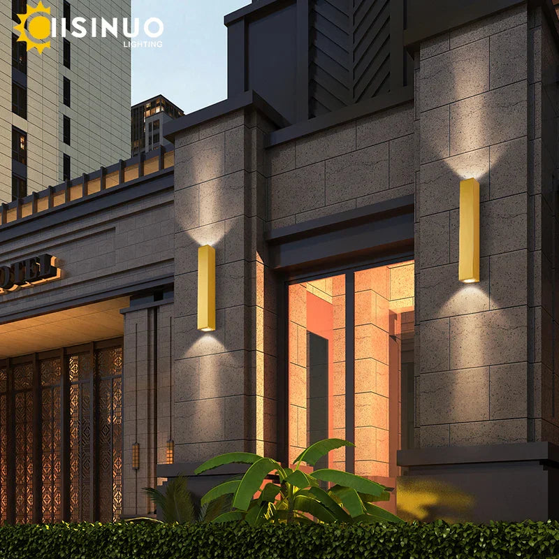 DecorBites™ Gold LED Wall Lamp 96V 220V IP67 Waterproof Outdoor Sconce Light