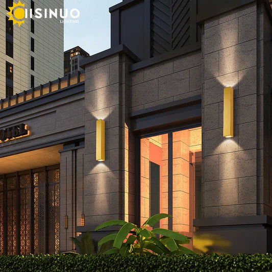 DecorBites™ Gold LED Wall Lamp 96V 220V IP67 Waterproof Outdoor Sconce Light