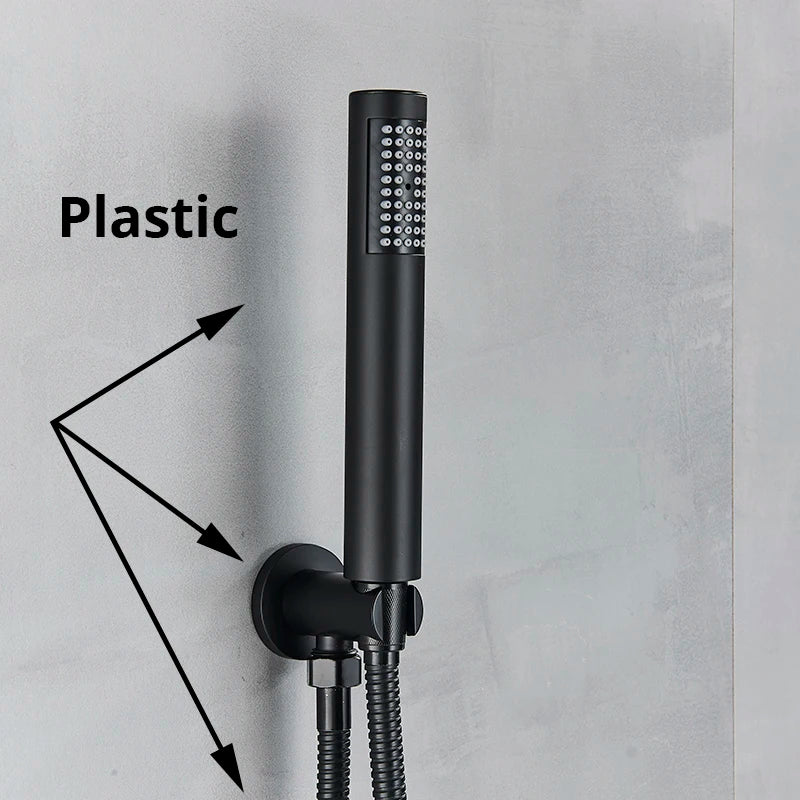 DecorBites™ Handshower Head with Stainless Steel Hose - Wall Mounted Faucet Set