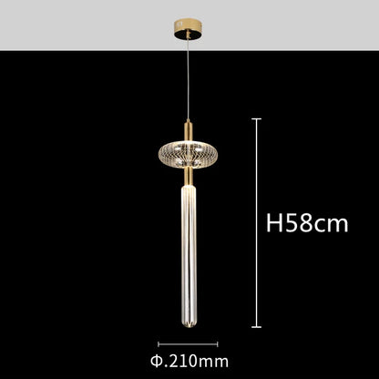 DecorBites™ Glass Tubes LED Chandelier: Modern Luxury for Living Room, Bedroom, Hotel & Aisle