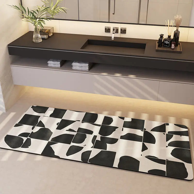 Decobites Minimalist Diatom Ooze Bathroom Mat: Super Absorbent, Durable & Anti-Slip