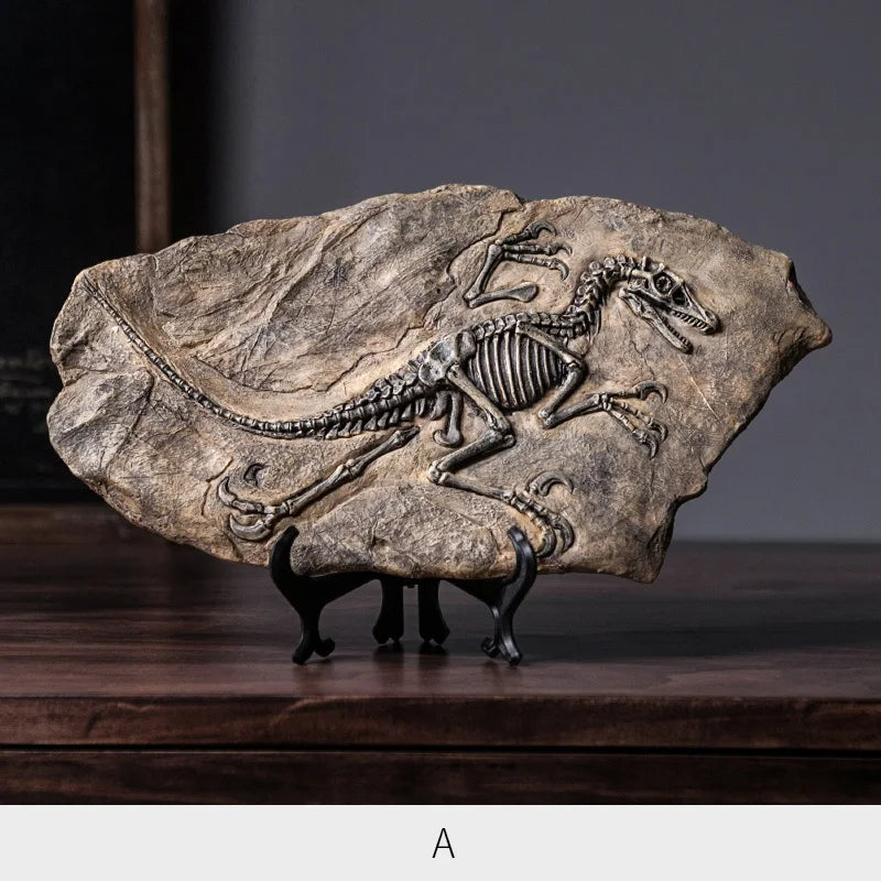 DecorBites™ Dinosaur Fossil Resin Craft Figurine | Home Office Sculpture Decoration