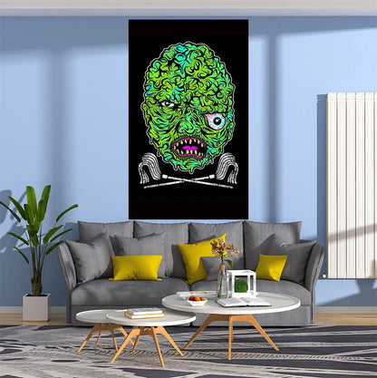 Decobites Horror Popping Art Tapestry Wall Hanging for Aesthetic Bedroom or Living Room