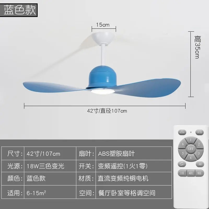 Decorbites™ Kinder Deckenventilator mit Doppellicht - Leiser Betrieb mit einstellbarer Geschwindigkeit