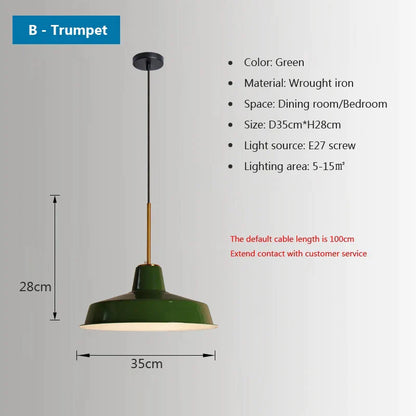 DecorBites™ Iron Industrial Chandeliers, Nordic Pendant Light for Home, Retro Loft Hanging Lamps