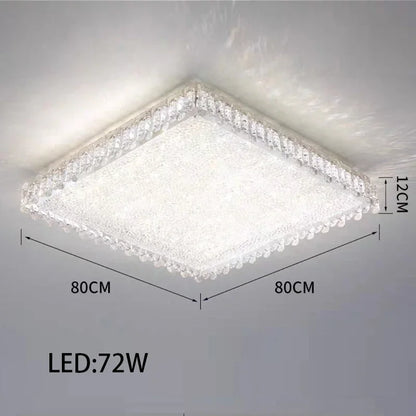 DecorBites™ Crystal LED Ceiling Chandelier: Modern Dimmable Lighting Fixture for Stylish Home Decor