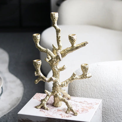 DecorBites™ Golden Bough Candelabrum Tree Candlestick Holder for Wedding Decoration