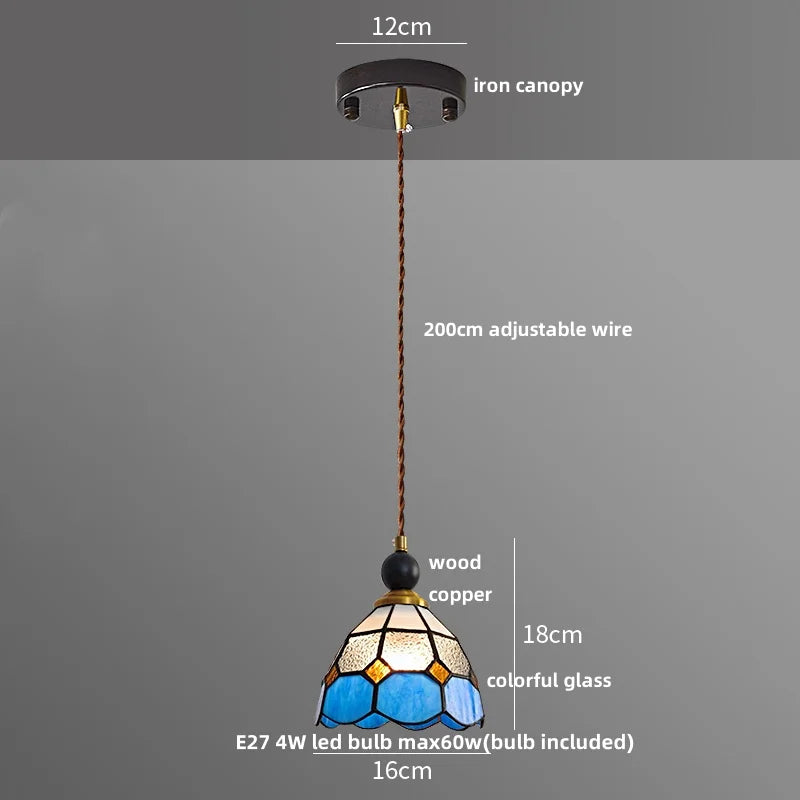 DecorBites™ Clear Glass LED Pendant Light Bar Dining Room Decor Hang Lamp Luminaire