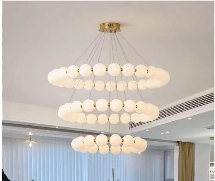 Nordic Magic Bean Round Gold Pendant Light