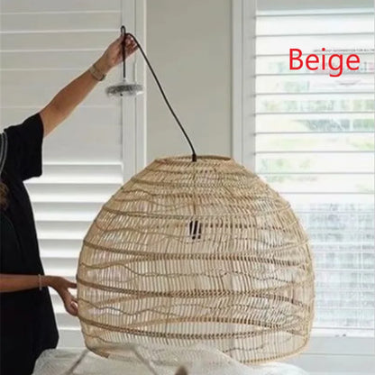 DecorBites™ Elegant Rattan Wave Pendant Light for Modern Rustic Home Decor