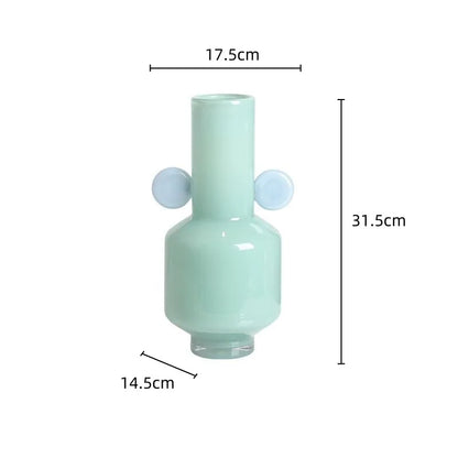 DecorBites™ Glass Vase with Ears: Floral Arrangement Accessory