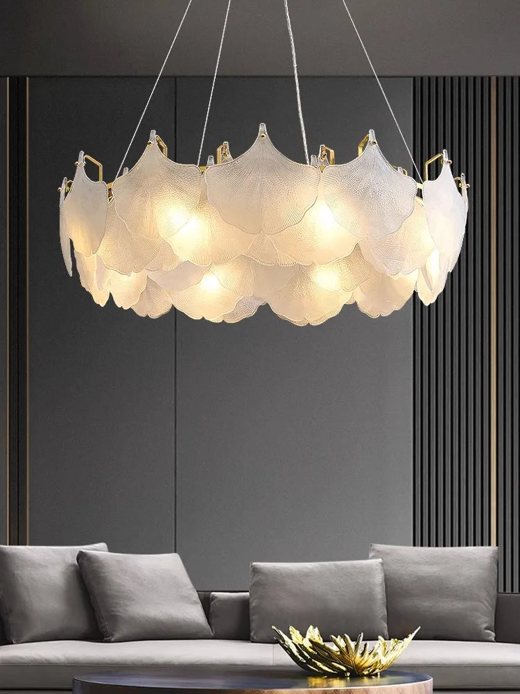 Lámparas colgantes LED circulares de cristal DecorBites™ para una decoración moderna y lujosa de salas de estar y comedores.