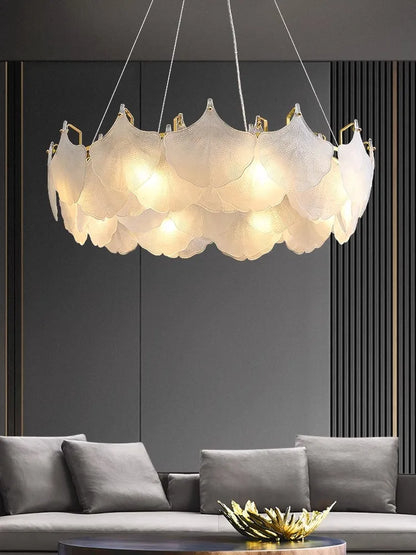 Lámparas colgantes LED circulares de cristal DecorBites™ para una decoración moderna y lujosa de salas de estar y comedores.