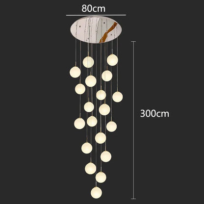 Lámpara colgante de cristal DecorBites™ para escaleras, iluminación interior moderna para sala de estar