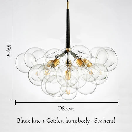 DecorBites™ Bubble Chandelier: High Quality LED Lighting for Bedroom and Lounge