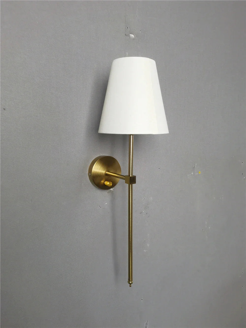 Aplique de pared con pantalla de tela dorada Decorbites™ para iluminación de dormitorio y sala de estar