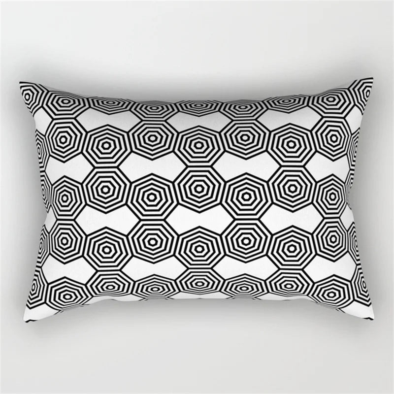 طقم غطاء وسادة للخصر بتصميم هندسي مموج من DecorBites™