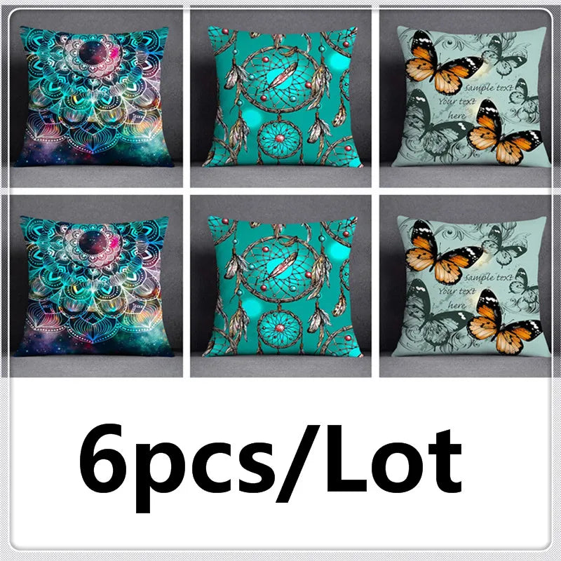 DecorBites™ Green Leaves Flower Pillowcase Set | Modern Winter Short Plush 45x45cm Cozy Covers